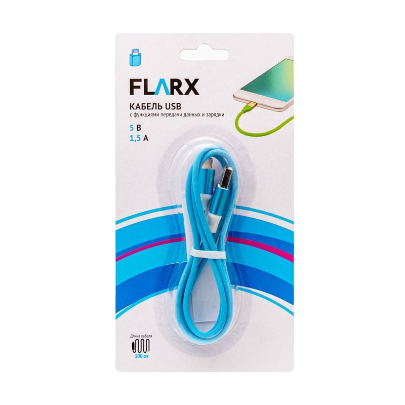 Кабель USB, FLARX, 100 см, в ассортименте
