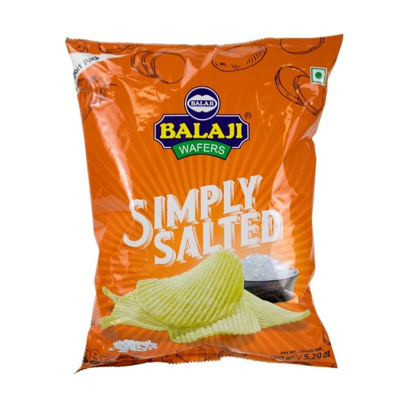 Чипсы риф Balaji Wafers соль 150г