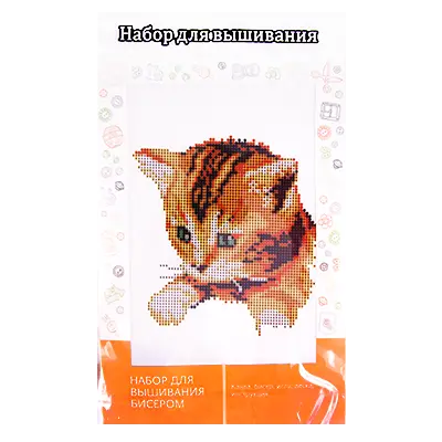 Набор для вышивания бисером: канва, бисер, игла, леска, инструкция