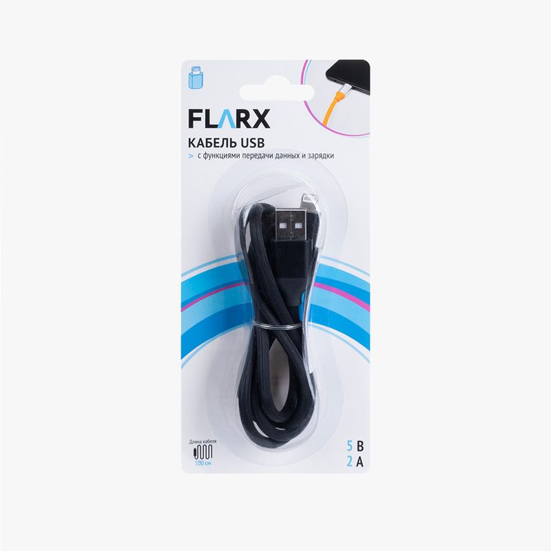 Кабель USB, FLARX, 100 см, в ассортименте