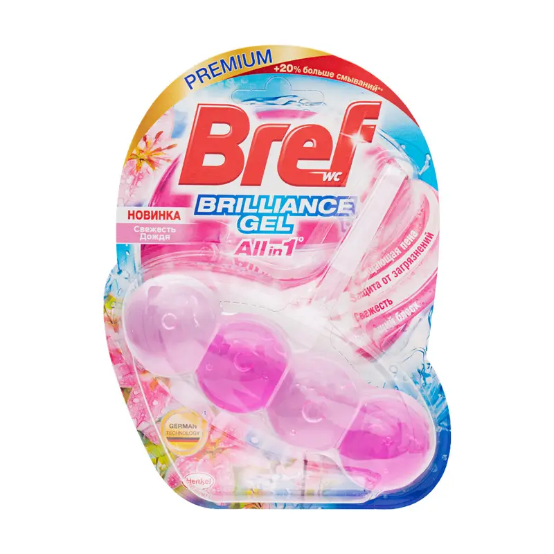 Чистящее средство для унитаза "Brilliance Gel", Bref, 42 г, в ассортименте