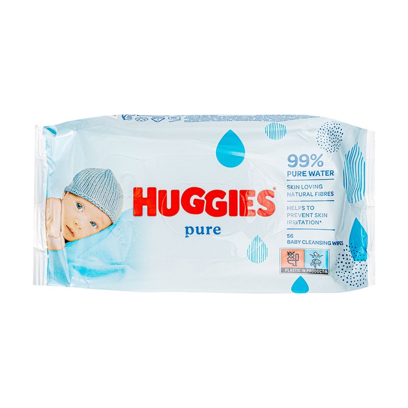 Влажные салфетки, Huggies, 56 шт.