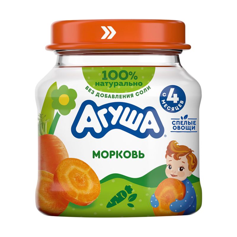 Пюре овощное, Агуша, 80 г, в ассортименте