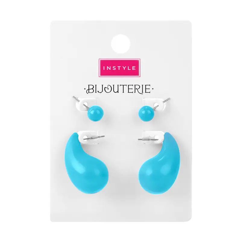 Серьги, INSTYLE, 2 пары, в ассортименте