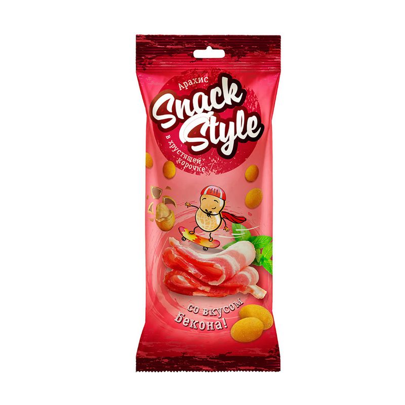 Арахис в хрустящей корочке, Snack Style, 80 г, в ассортименте