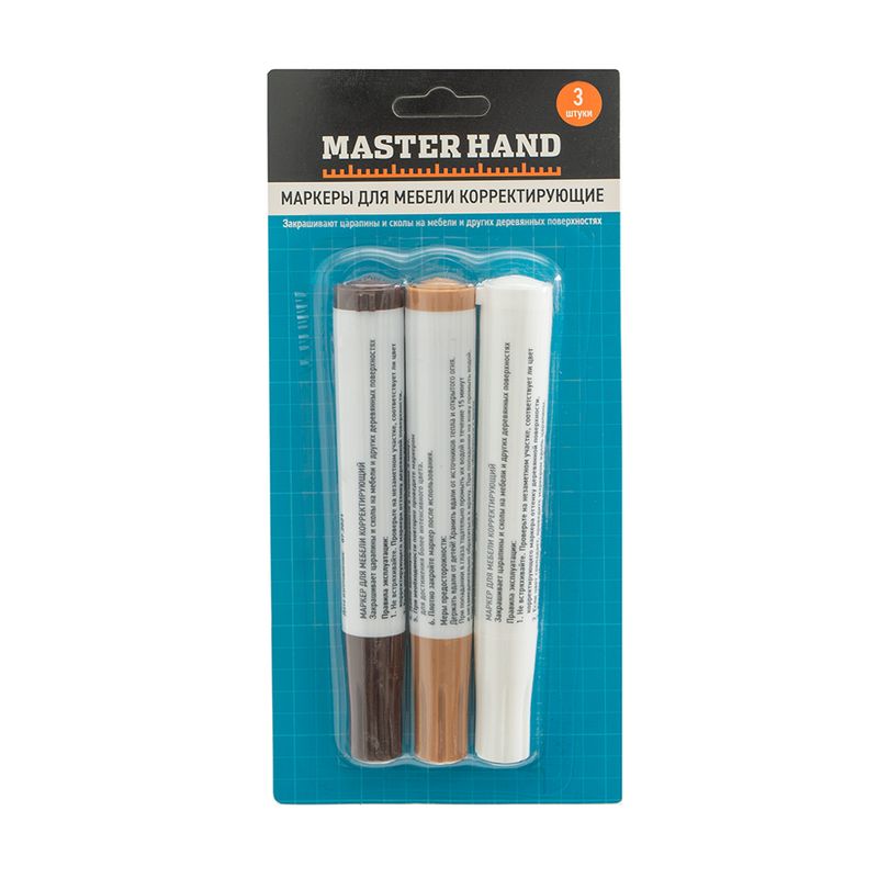 Маркеры для мебели корректирующие, Master Hand, 3 шт.
