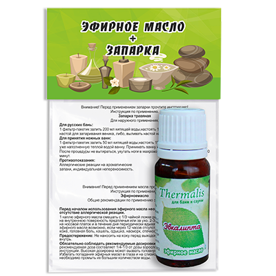 Набор для бани и сауны: эфирное масло + запарник