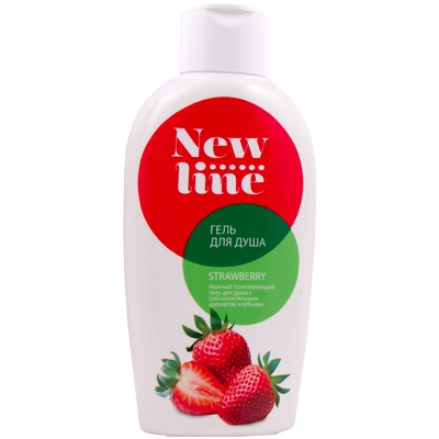 Гель для душа "New Line. Клубника", 300 мл