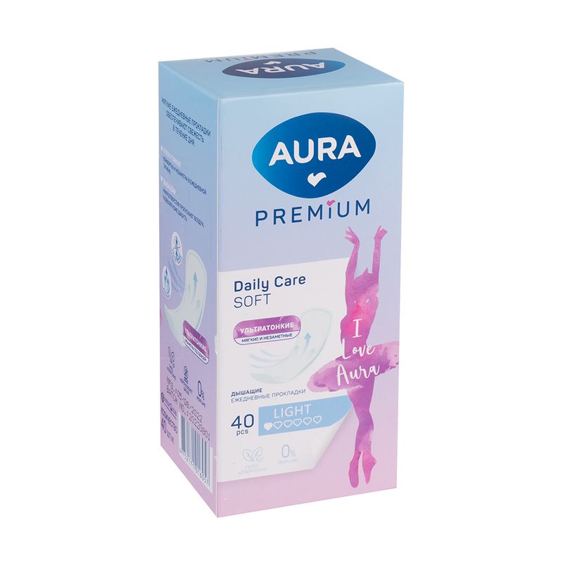 Прокладки ежедневные, AURA, 40 шт.
