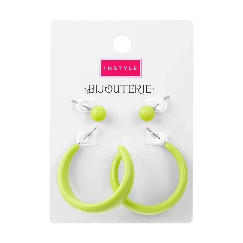 Серьги, INSTYLE, 2 пары, в ассортименте