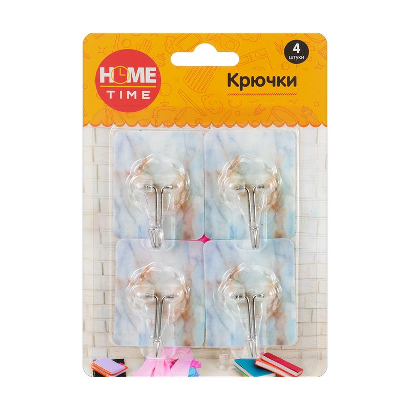 Крючки, Home Time, 4 шт., в ассортименте