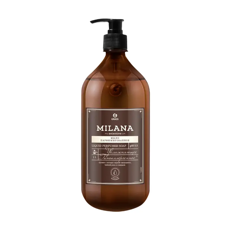 Мыло жидкое "Milana", GRASS, 1 л, в ассортименте