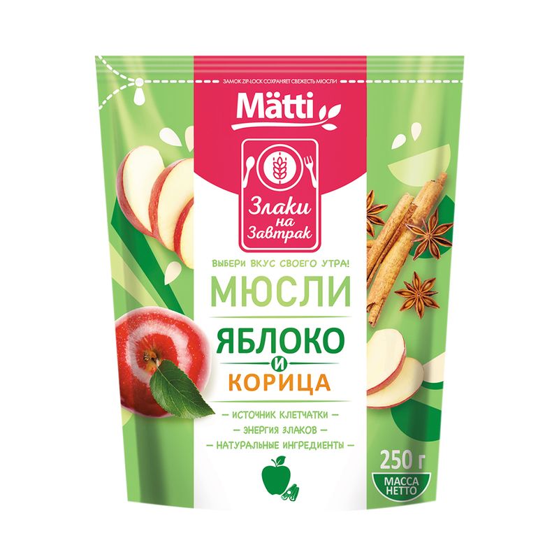 Мюсли-кранчи, Matti, 250 г, в ассортименте