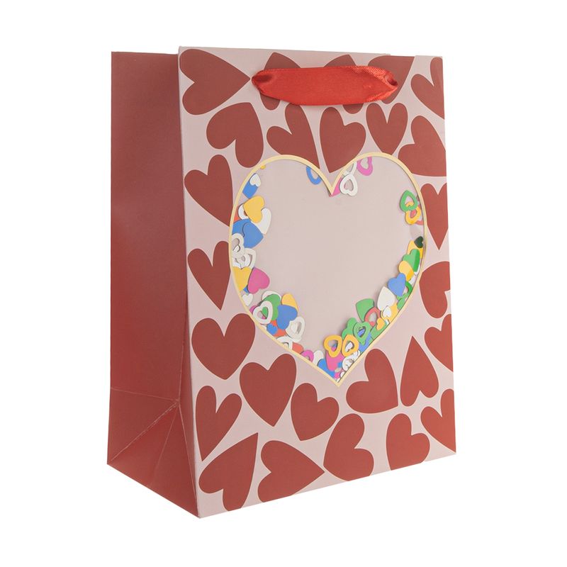 Пакет подарочный, With Love, 18х23х10 см, в ассортименте