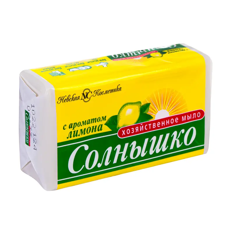 Хозяйственное мыло "Солнышко", Невская Косметика, лимон, 140 г