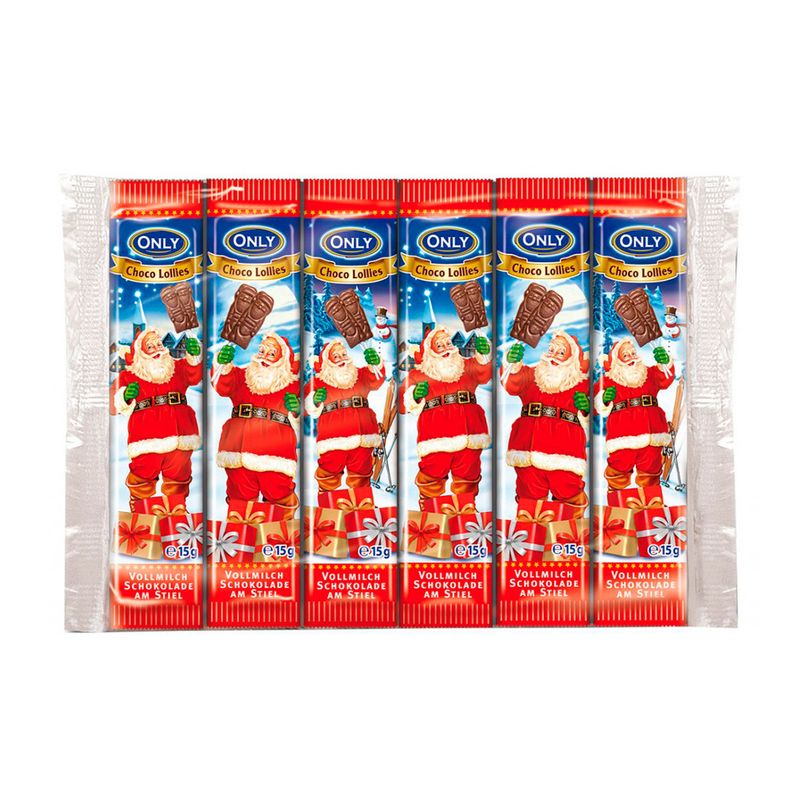 Шоколадные конфеты на палочках Only Santa, 6х15 г