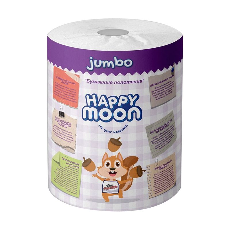 Бумажные полотенца, Happy Moon, 2 слоя, 1 рулон
