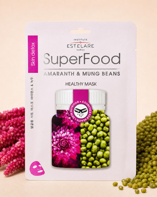 Маска для лица тканевая "SUPERFOOD", Estelare, в ассортименте