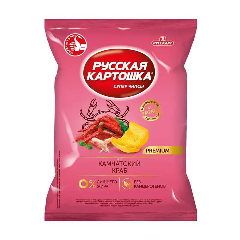 Чипсы, Русская картошка, 120 г, в ассортименте
