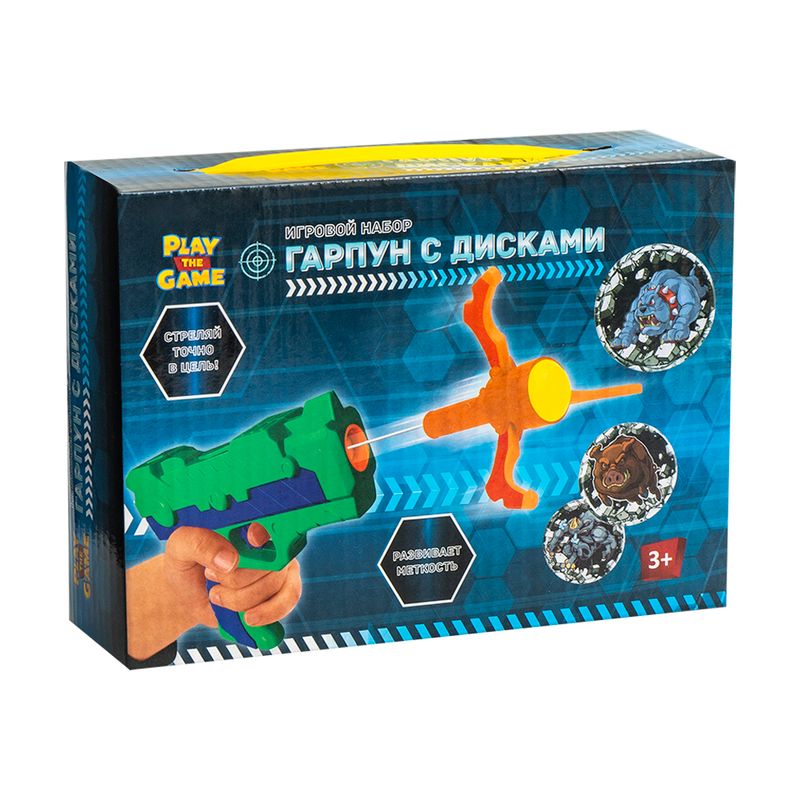 Игровой набор "Гарпун с дисками", Play the Game, в ассортименте