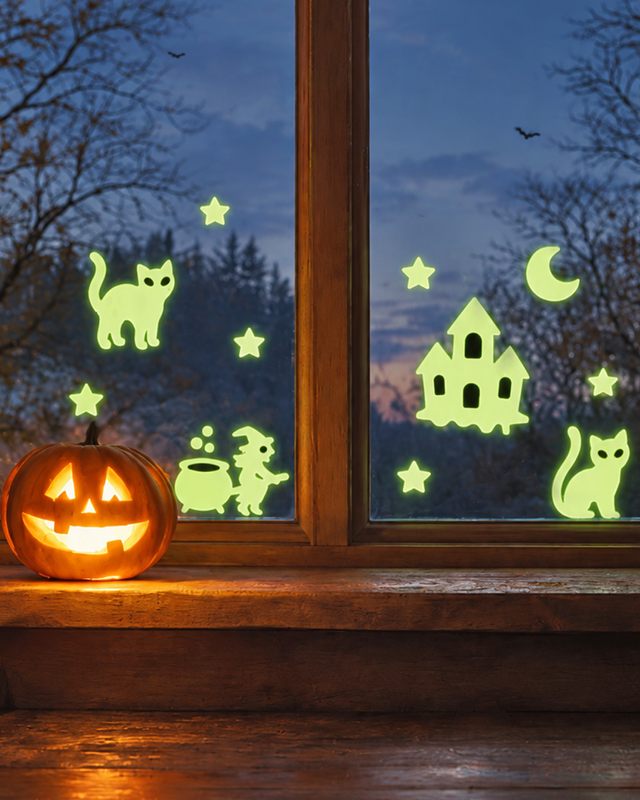 Наклейка светящаяся декоративная, 19х19 см, в ассортименте