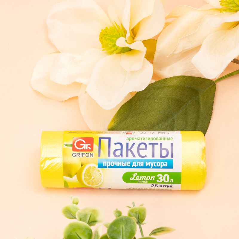 Пакеты для мусора, GRIFON, ароматизированные, 30 л, 25 шт., в ассортименте