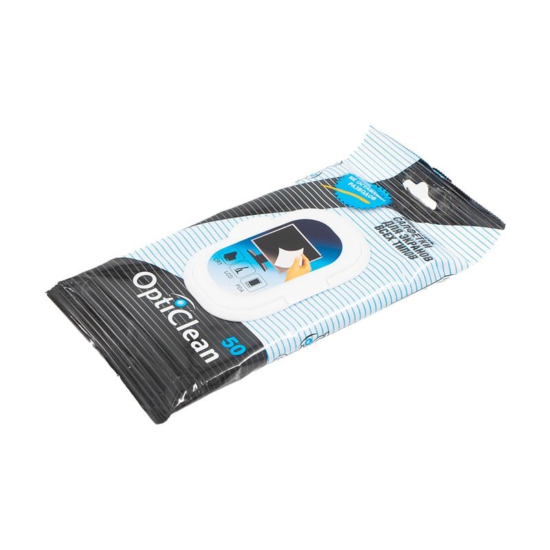 Влажные салфетки для экранов, OptiClean, 50 шт.