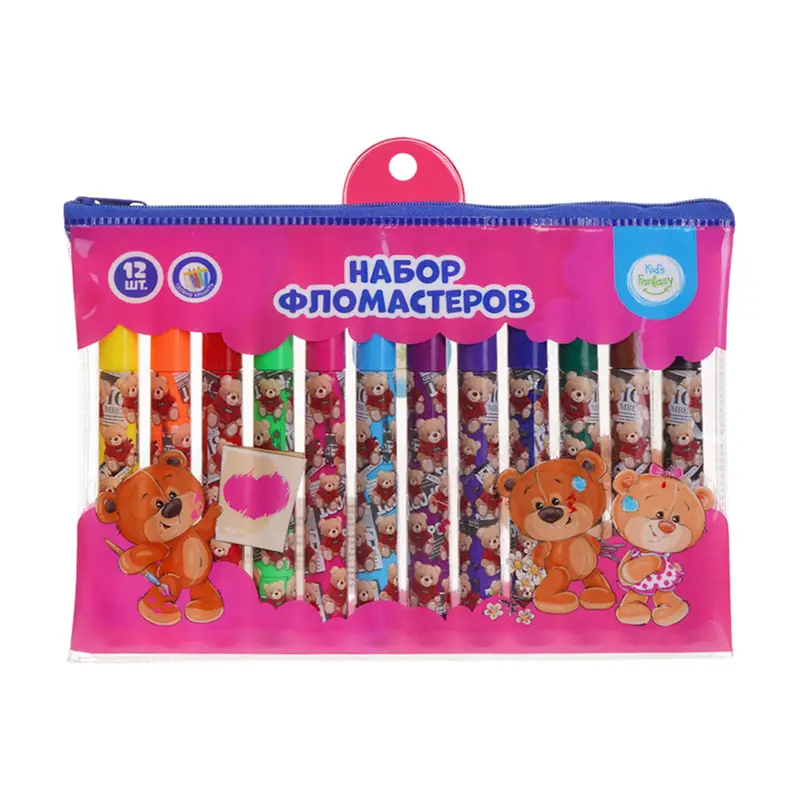 Набор цветных фломастеров, Kid's Fantasy, 12 шт., в ассортименте