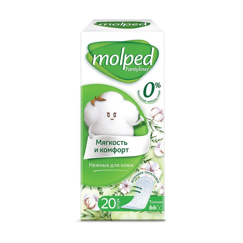 Ежедневные прокладки, Molped Pure&Soft, 20 шт.