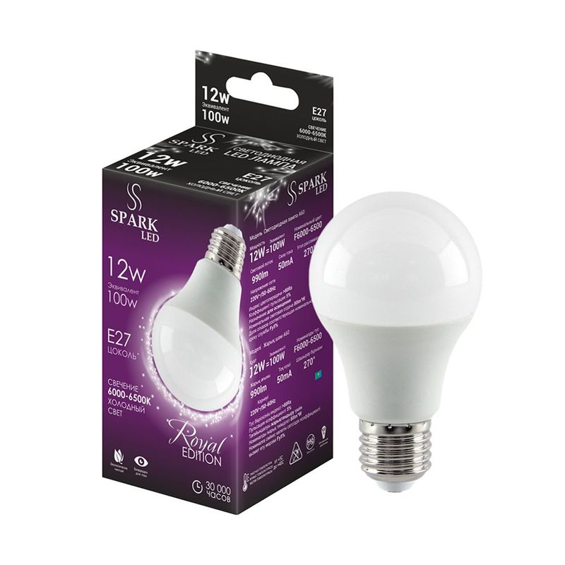 Лампа светодиодная, Spark LED, E27, 12 В