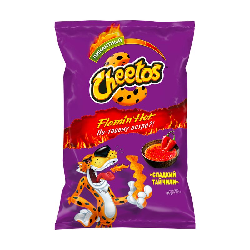 Чипсы кукурузные "Сладкий тай чили", Cheetos, 70 г