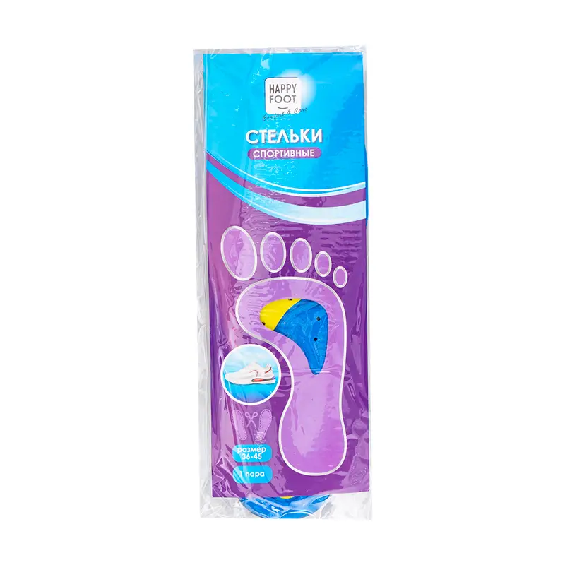 Стельки спортивные, Happy Foot, 1 пара