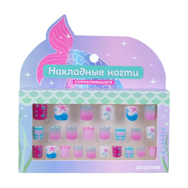 Накладные ногти самоклеящиеся, 24 шт., в ассортименте