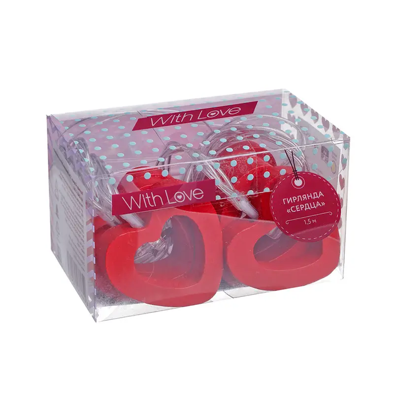 Гирлянда "Сердца", With Love, 1,5 м, в ассортименте