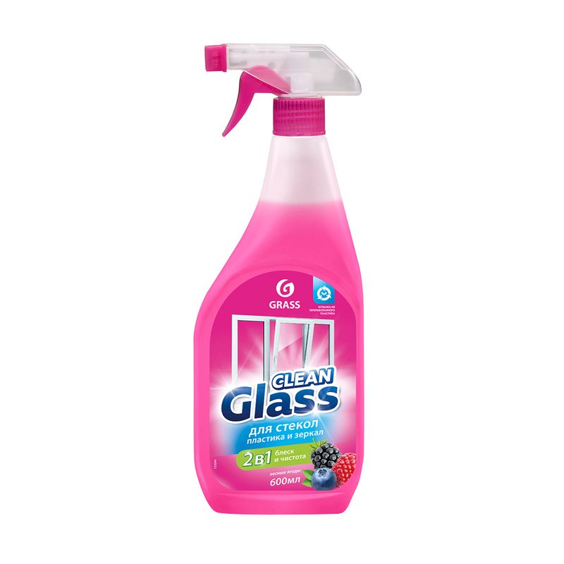 Средство для стёкол, пластика и зеркал "Clean Glass", GRASS, 600 мл, в ассортименте