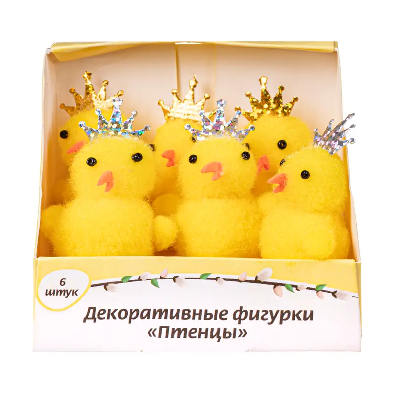 Декоративные фигурки "Птенцы", Товары к Пасхе, 6 шт., в ассортименте