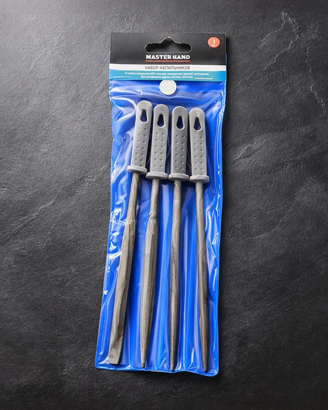 Набор напильников, Master Hand, 4 шт., в ассортименте