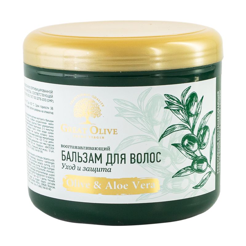 Бальзам для волос "Уход и защита", Great Olive, 500 мл