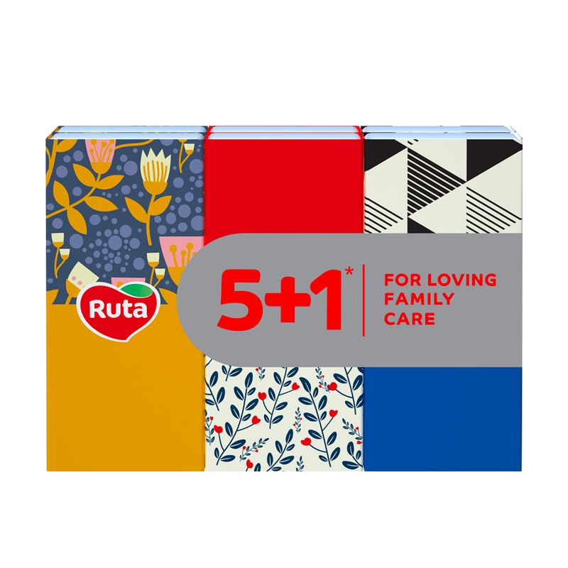 Бумажные салфетки "Ruta"  5+1, белые