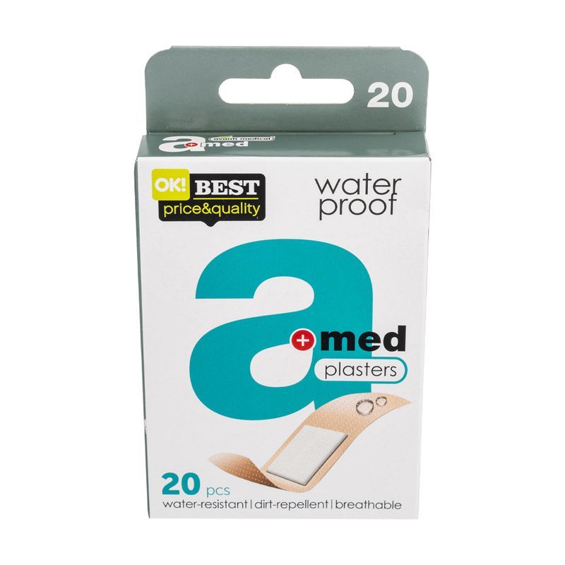 Пластырь, Amed Waterproof, 20 шт.