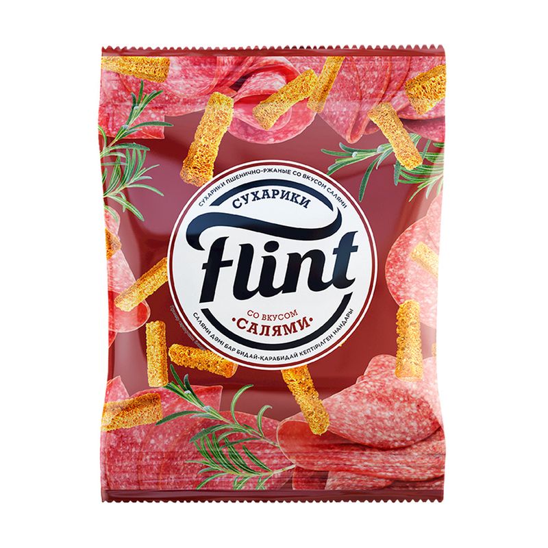 Сухарики пшенично-ржаные, Flint, 27 г, в ассортименте