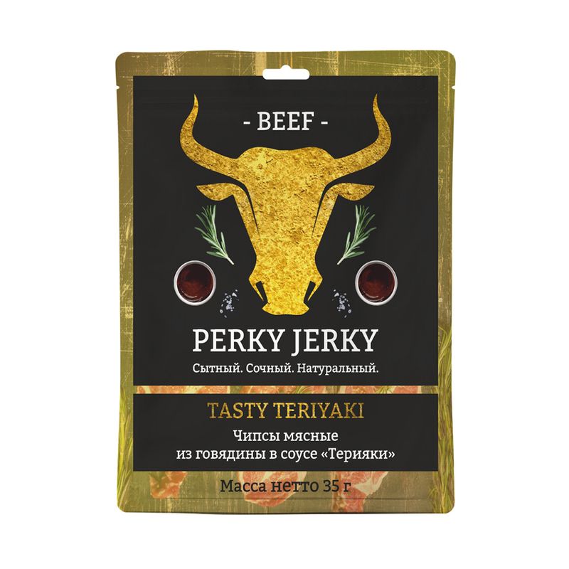 Чипсы мясные из говядины, PERKY JERKY, 35 г, в ассортименте