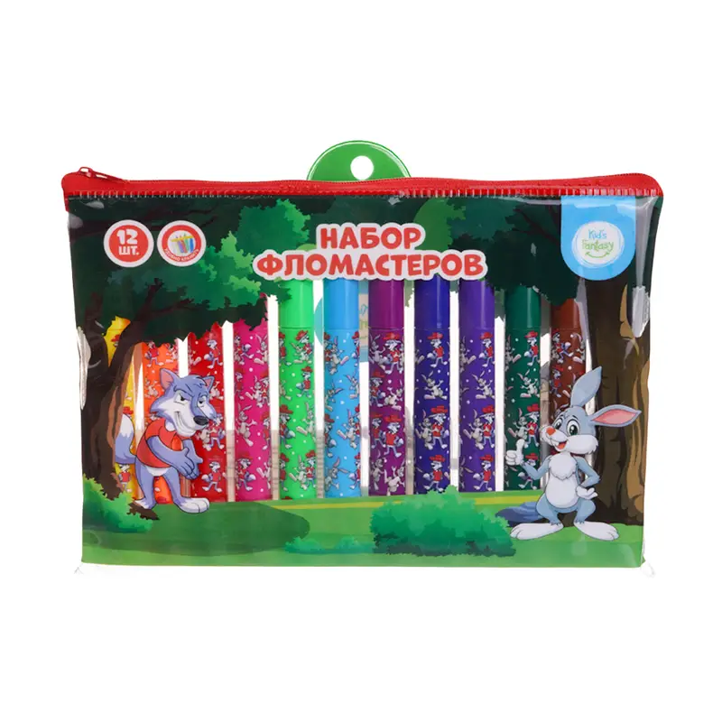 Набор цветных фломастеров, Kid's Fantasy, 12 шт., в ассортименте