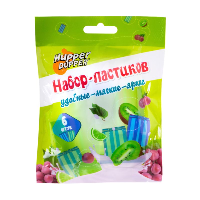 Набор ластиков, Hupper Dupper, 6 шт., в ассортименте