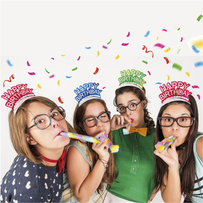 Набор ободков "Happy Birthday", 4 шт
