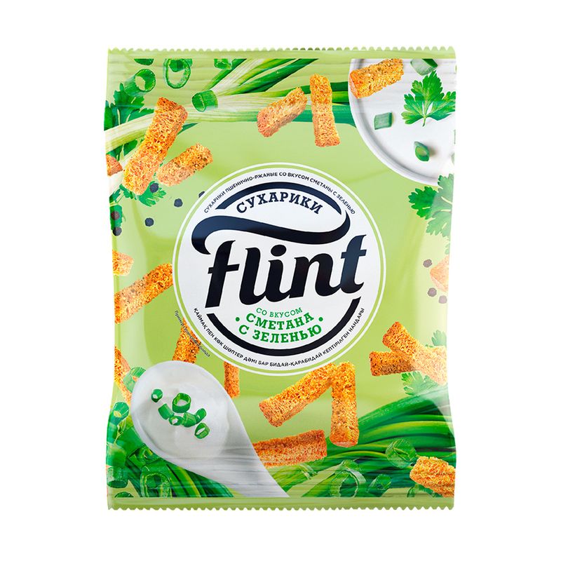 Сухарики пшенично-ржаные, Flint, 27 г, в ассортименте