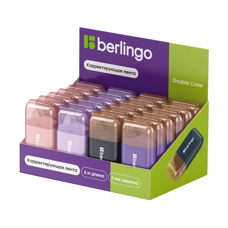 Лента корректирующая, Berlingo, 5 мм х 6 м, в ассортименте