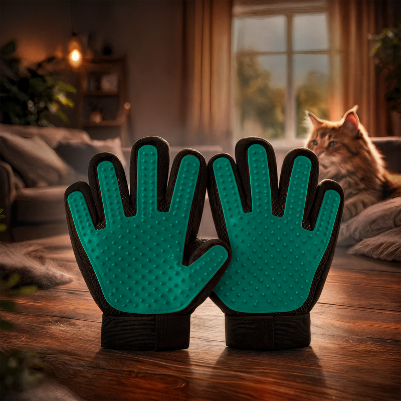 Щётка-перчатка для шерсти животных, Pet Club, 2 шт., 22х18 см, в ассортименте