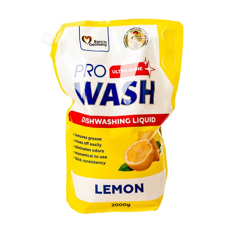 Средство для мытья посуды PRO WASH, лимон, 2 л