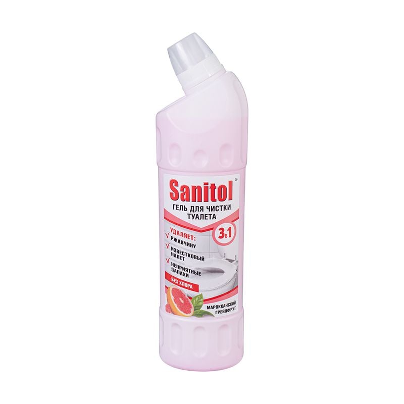 Гель для чистки туалета 3 в 1, Sanitol, 750 мл
